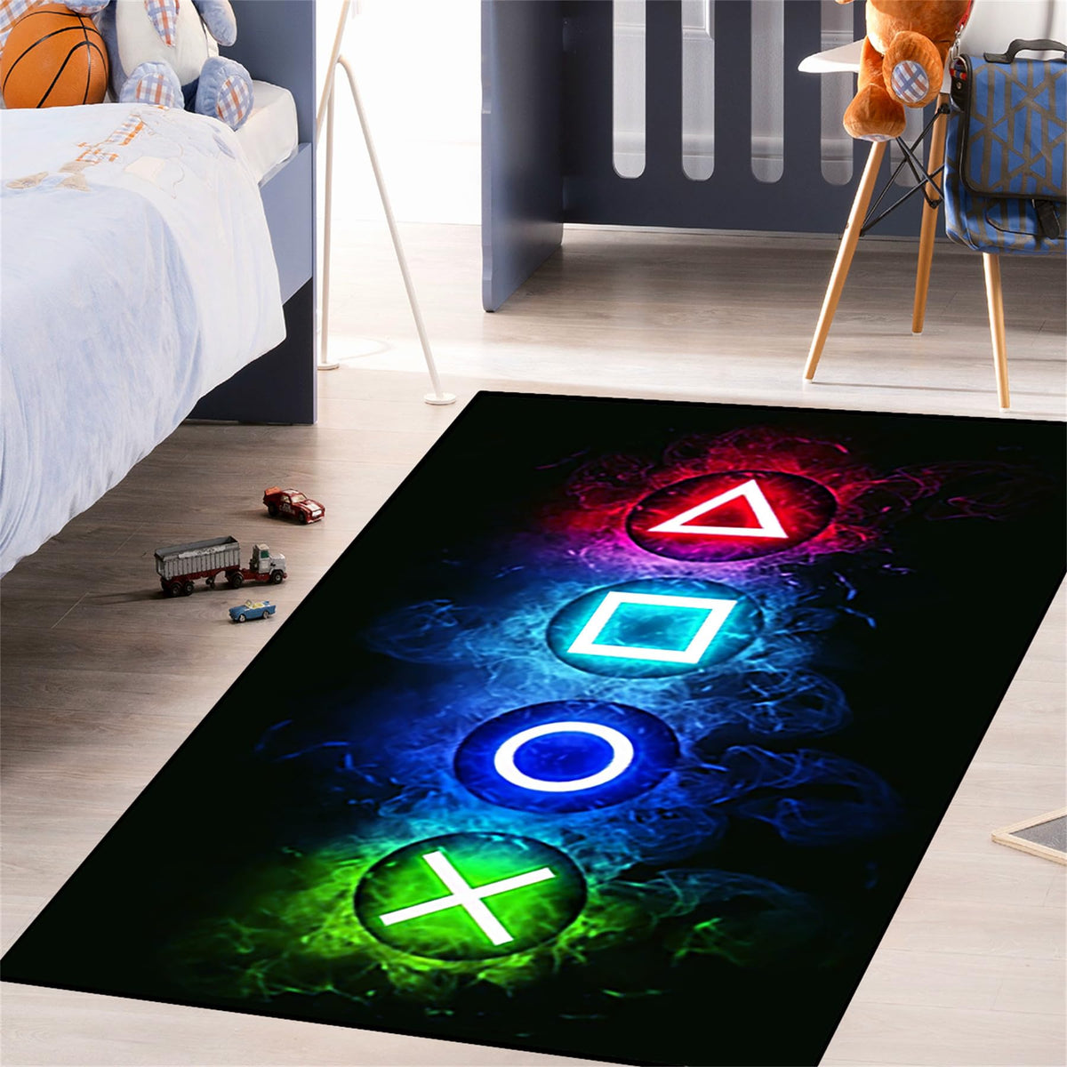 kodhyvj teen gaming carpet, durable polyester and easy cleaning