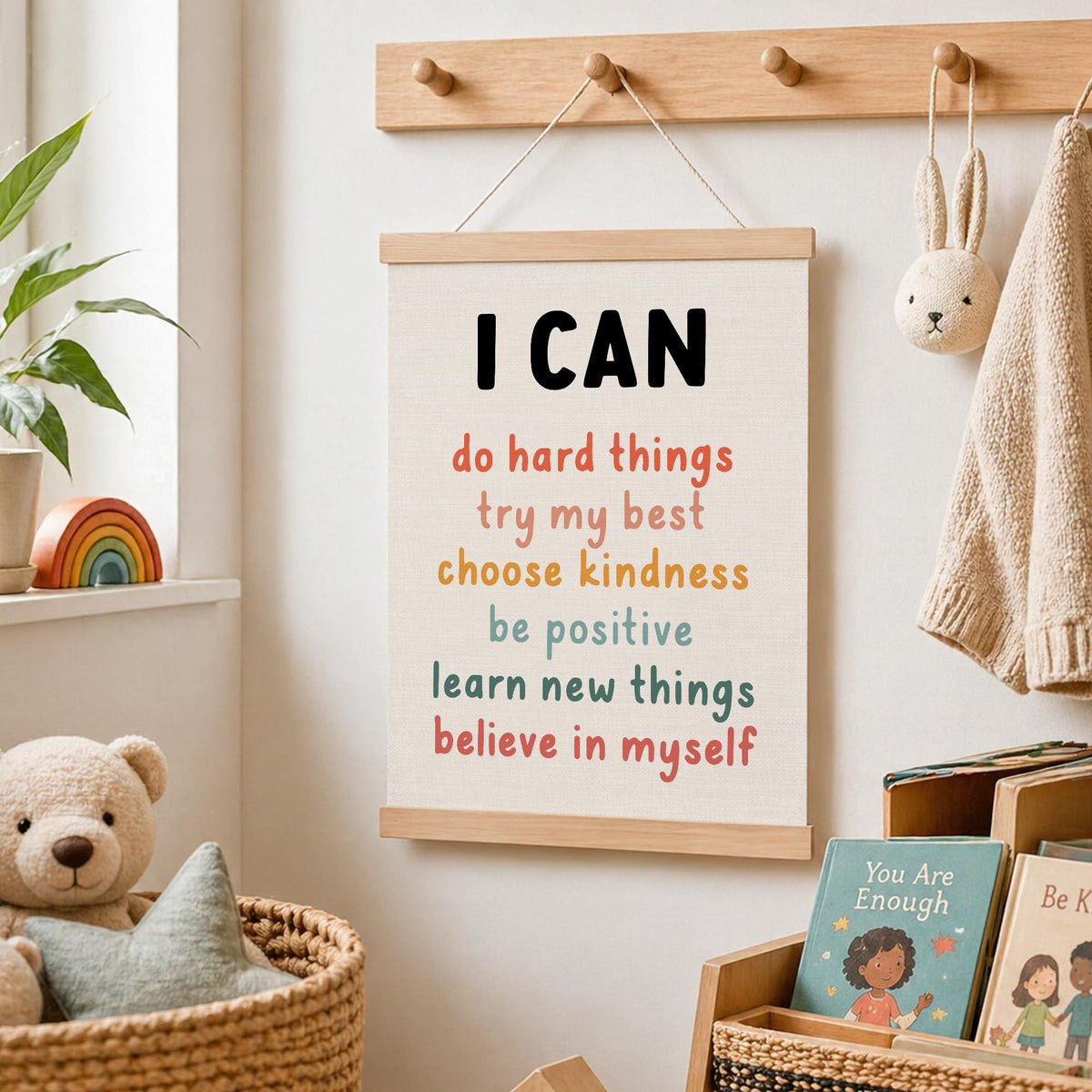 Koesus twine hanging display enables simple wall mounting