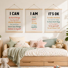 Koesus positive affirmations wall art for kids' motivation in classrooms