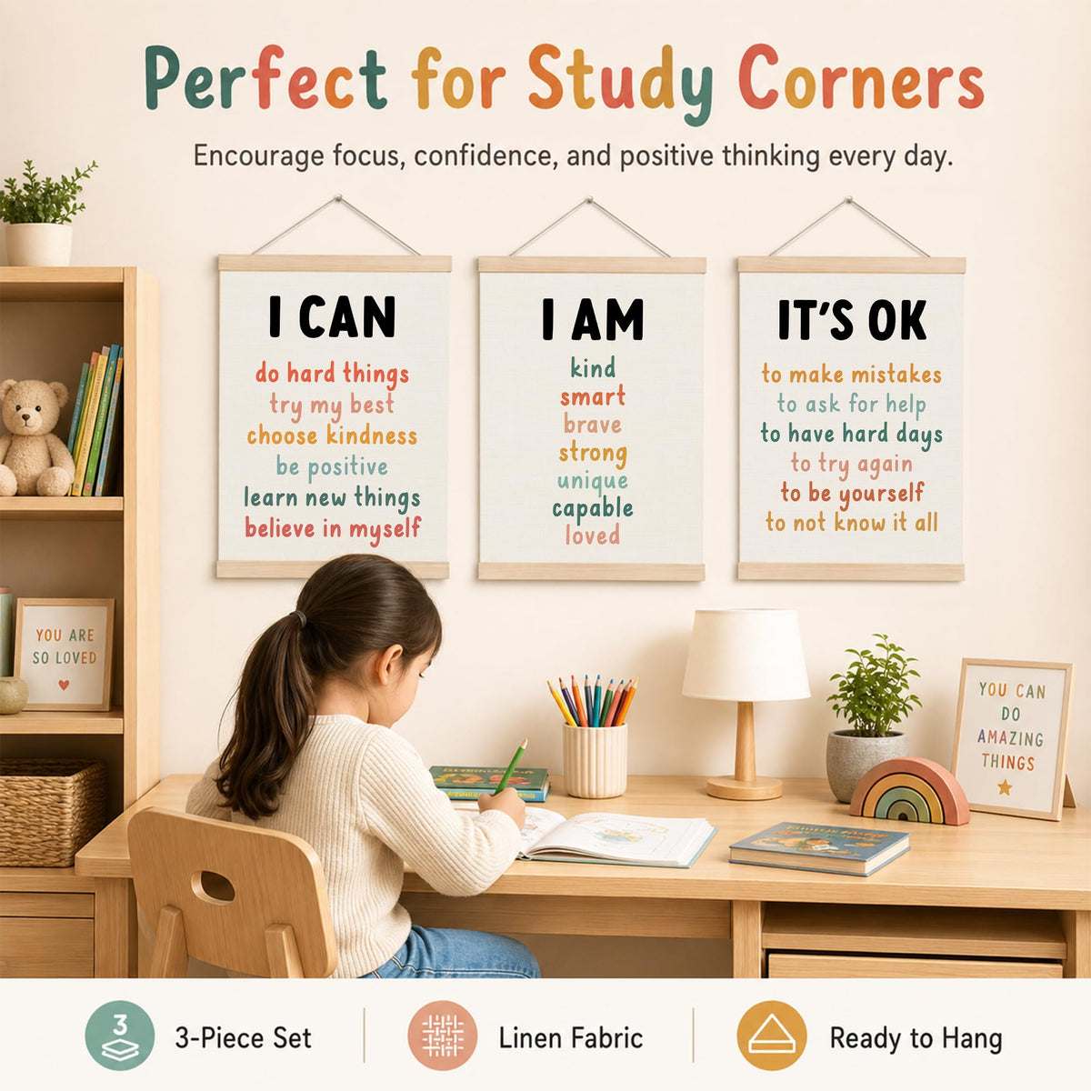 Koesus room decor suited for classrooms, nurseries, bedrooms