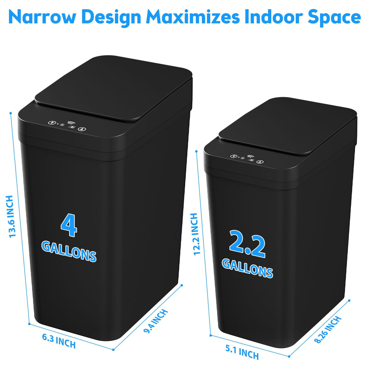 KOEYLE automatic touchless bin provides quick, hygienic waste disposal.