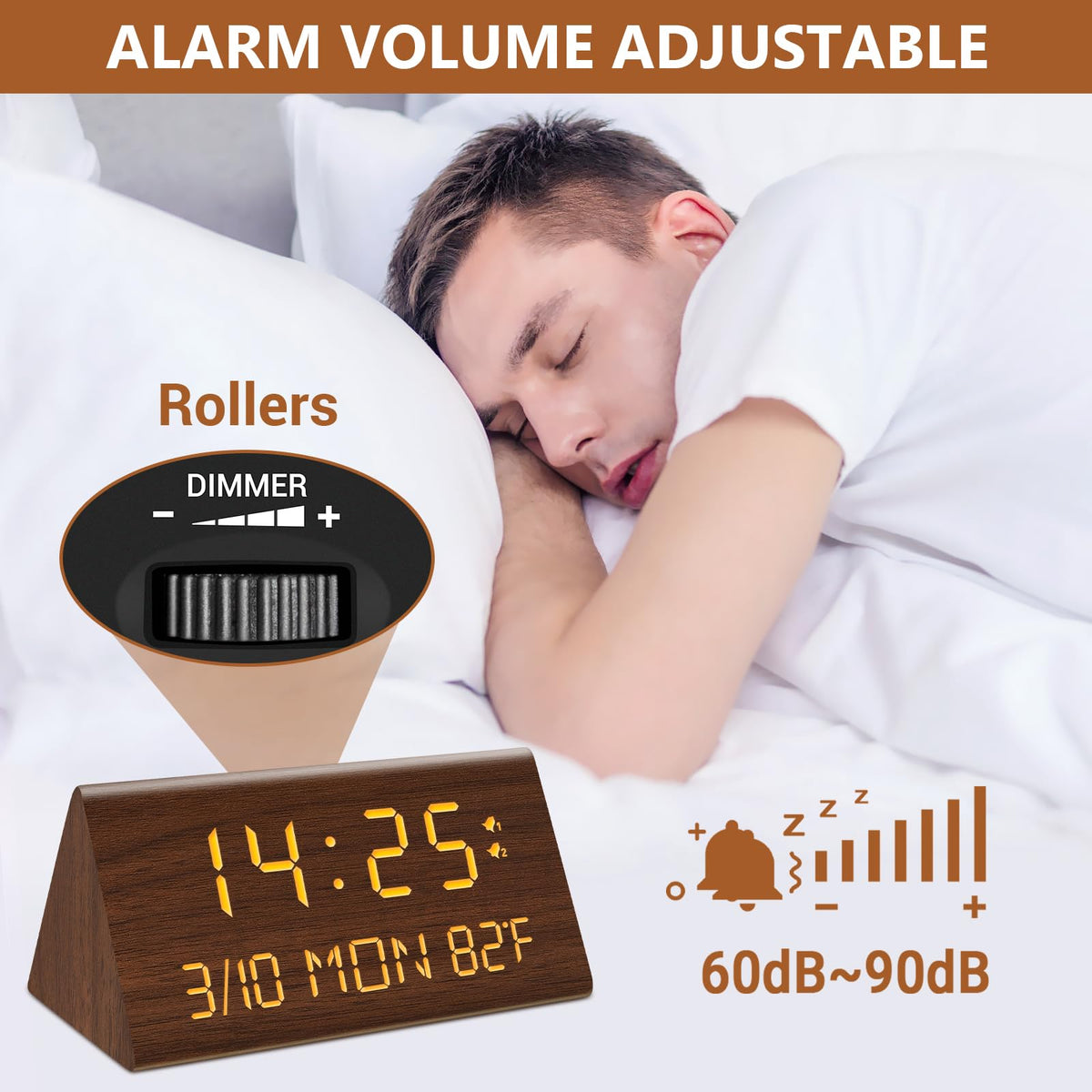 Kogonee clock snooze feature adds extra rest time