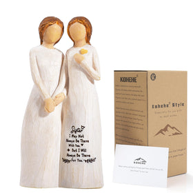Kohehe sisters figurine front view, a heartfelt keepsake for special occasions
