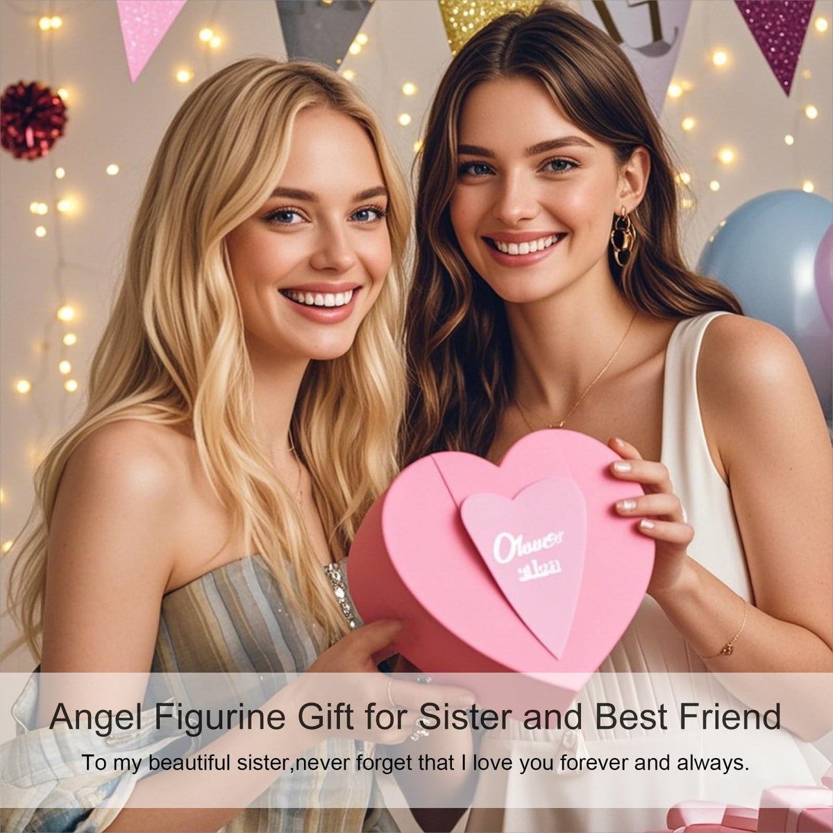 Kohehe sister's day angel figurine, meaningful celebration keepsake