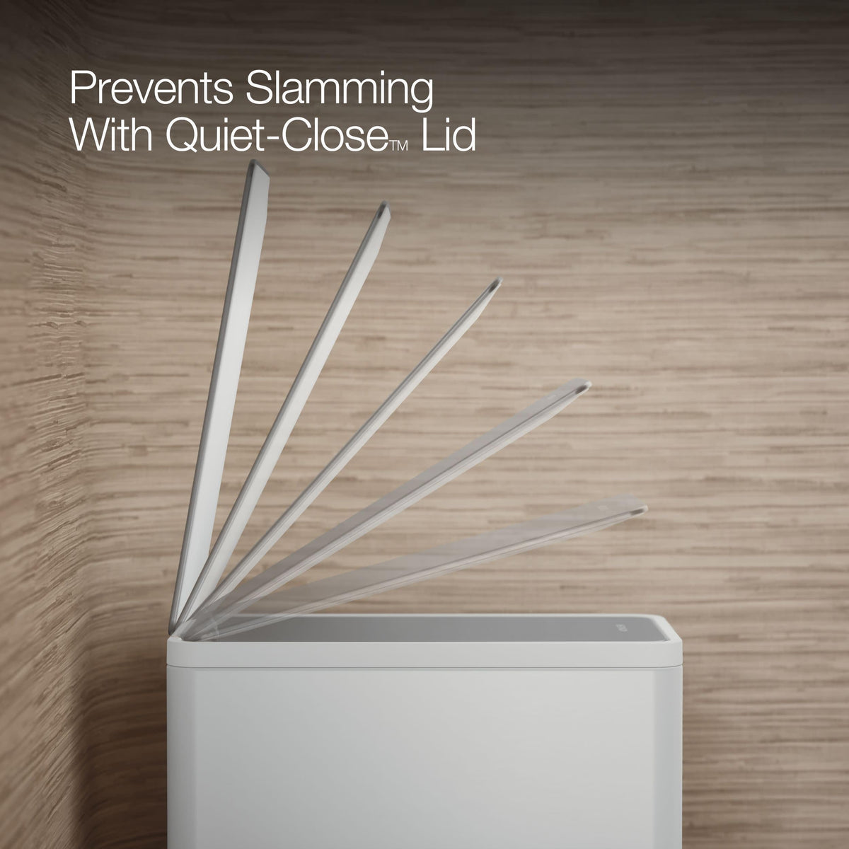 Kohler 20957-STW bag-tabs secure liners for neat bag changes.