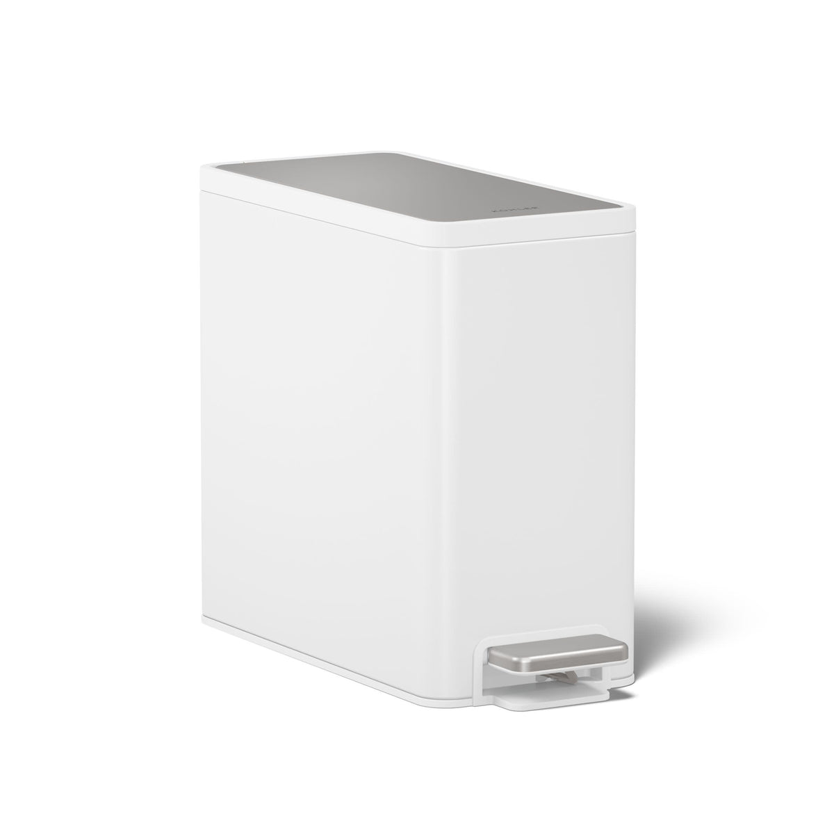 Kohler 20957-STW soft-close lid for quiet bathroom disposal.