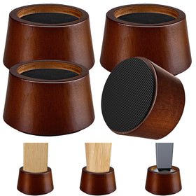 KOIKEY 2-inch wooden circle furniture raiser elevates heavy furniture safely.