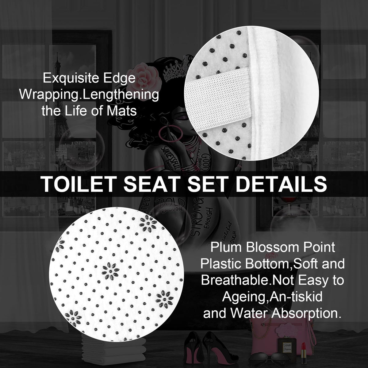 KOKGYM chic bathroom decor idea for bedrooms, dorms, or hotels.