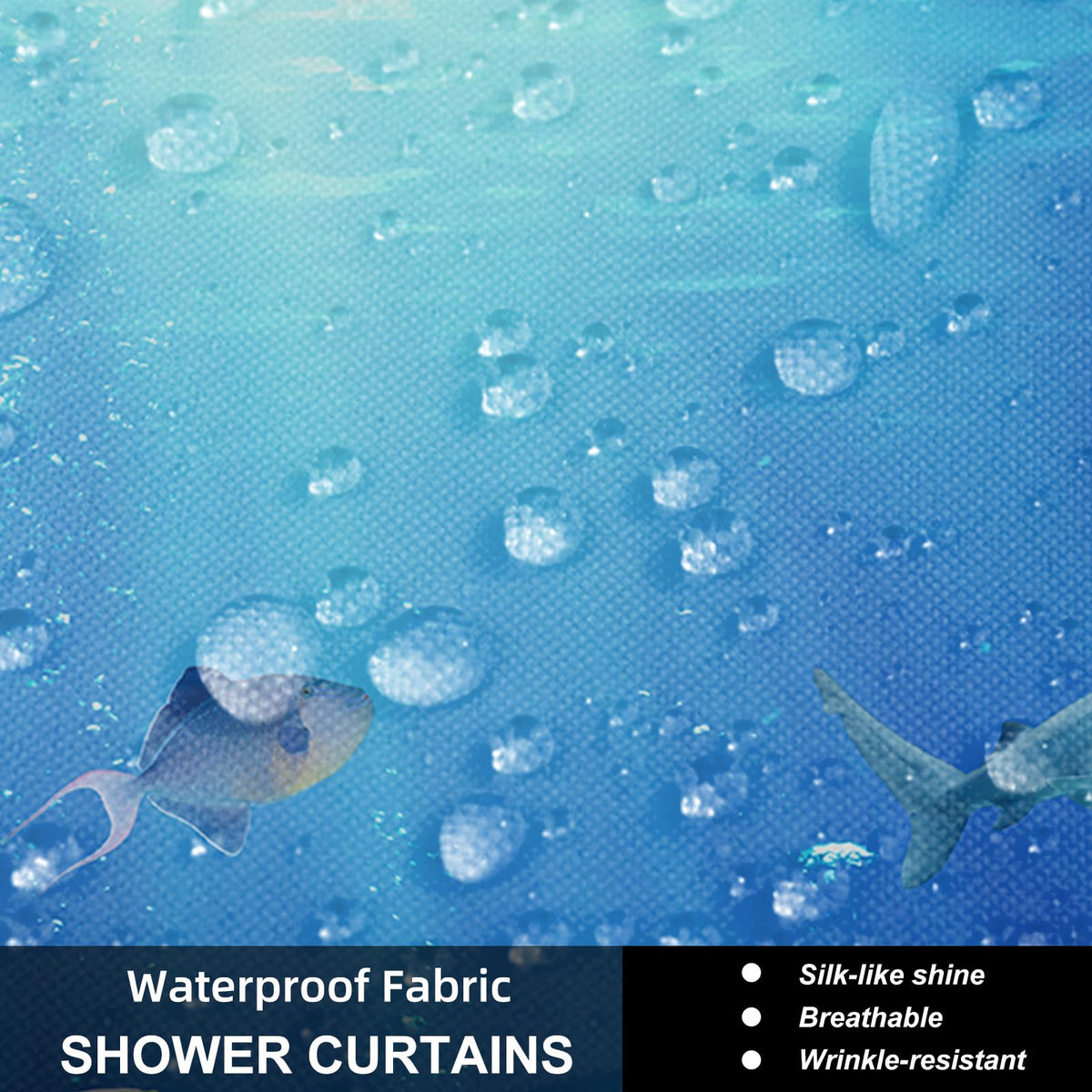 KOKGYM Blue Ocean Curtain Close-Up — fade-resistant colors stay bright.