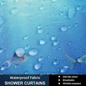 KOKGYM Blue Ocean Curtain Close-Up — fade-resistant colors stay bright.