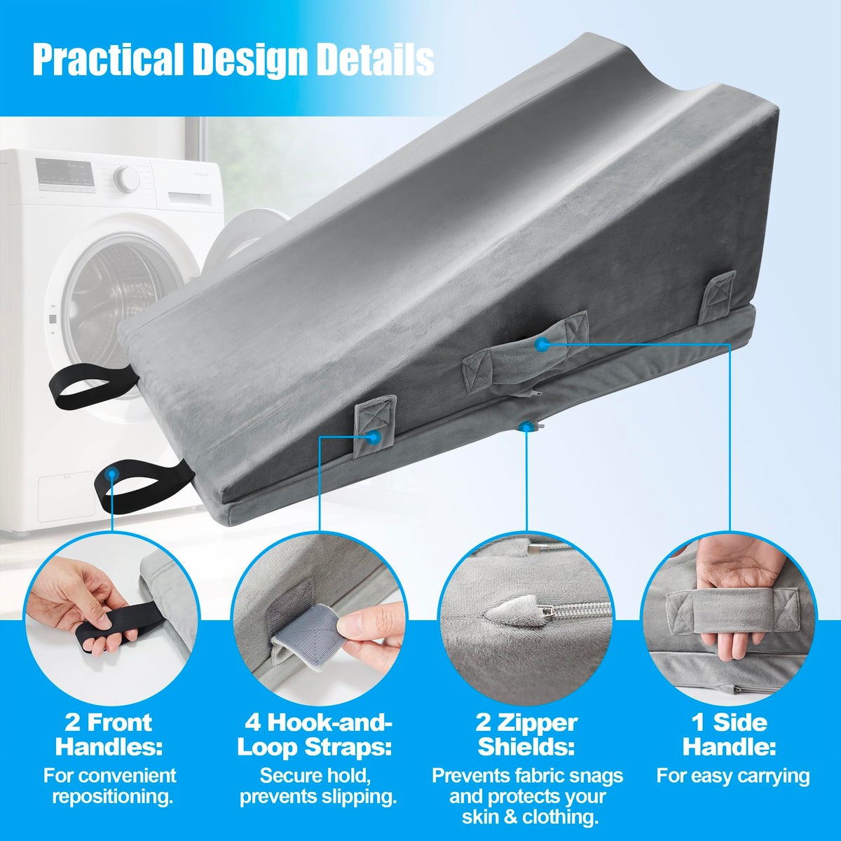 Kokoslo leg elevation pillow offers standard and enhanced height options.