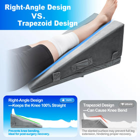 Kokoslo leg elevation pillow knee area recess avoids pressure behind the knee.