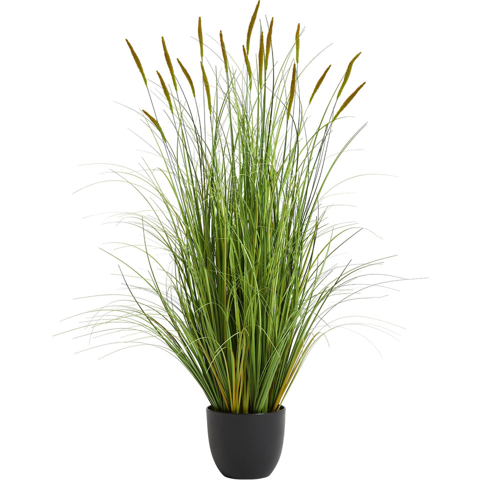 KOL 4ft artificial cattail grass full plant for versatile indoor outdoor decor