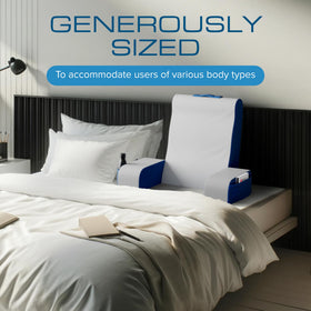 Kolbs wedge pillow turns bed into a cozy lounge for watching or studying