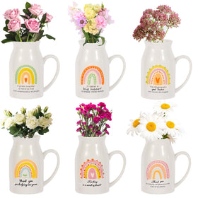 Kolewo4ever teacher vase set with handle and rainbow for desks