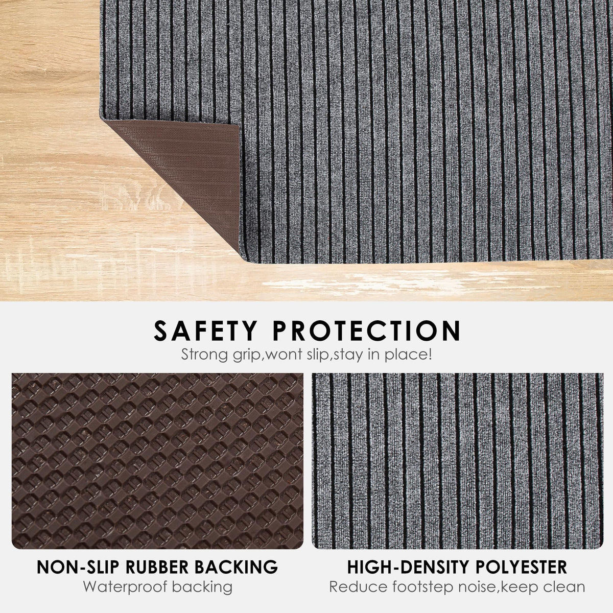 Koloko entryway runner prevents slips in busy hallways and high-traffic spaces.