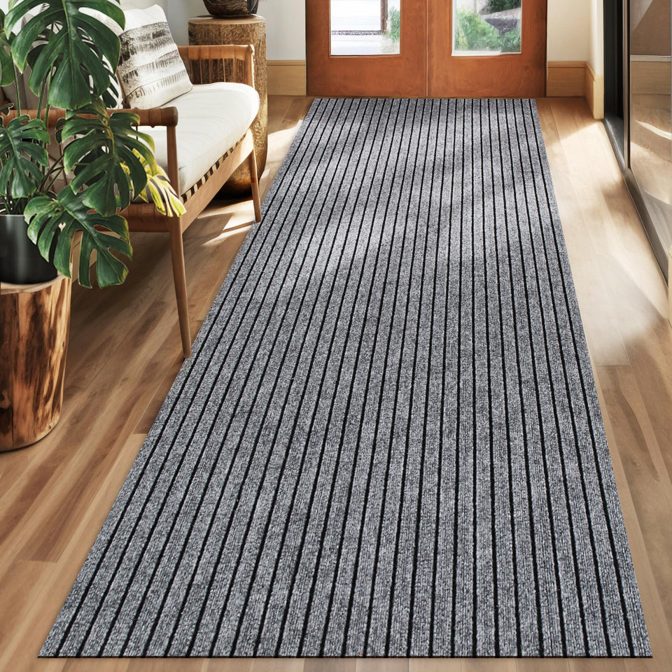 Koloko runner rug with non-slip rubber backing keeps hallways safe and stylish.