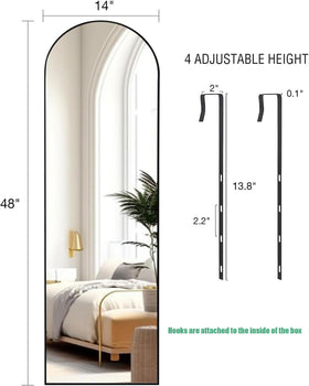 KOMCOTE wall-leaning mirror for flexible placement in any room.