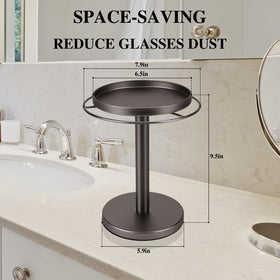 kondyfayo titanium black finish blends with home decor while organizing eyewear