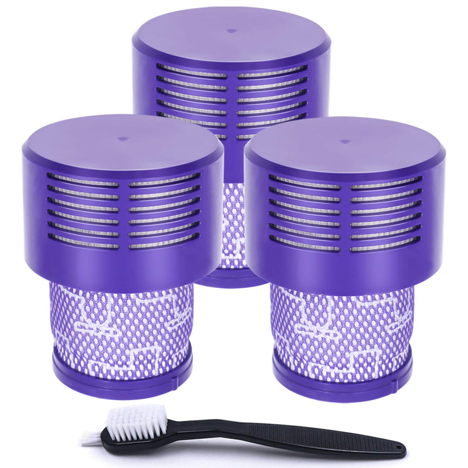 KONIGEEHRE V10 HEPA filter set with three replacements and a brush for easy upkeep.