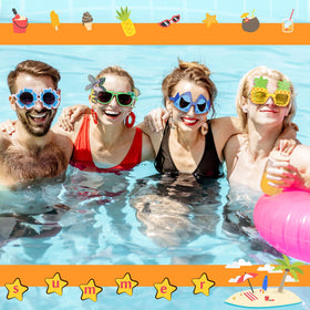 Konohan tropical sunglasses with cactus and daisy designs for festive photos