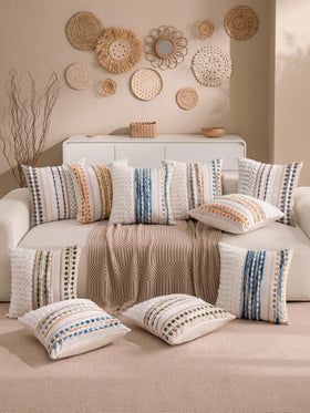 KOOLIFE 18x18 tufted chenille pillow cover adds soft texture to cushions