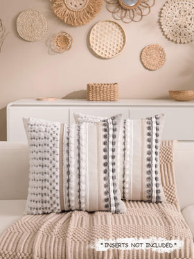 KOOLIFE farmhouse striped design pillow cover complements various styles