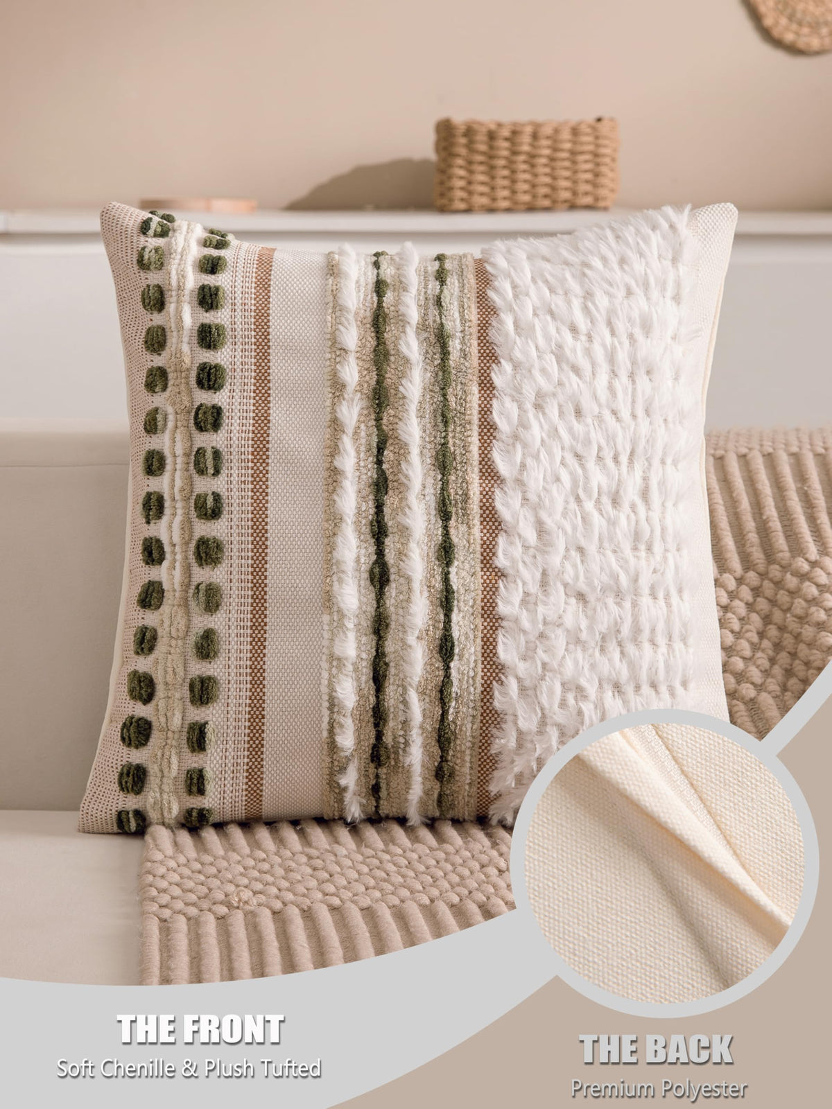 KOOLIFE neutral green tone suits various living room decors