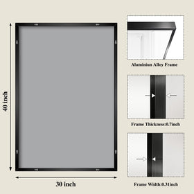 Koonmi Black Mirrors close-up aluminum frame highlights durable rust resistance.