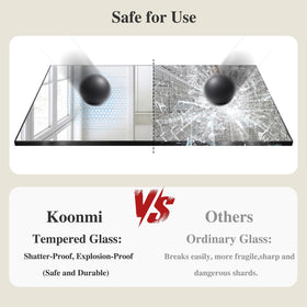 Koonmi Black Mirrors vertical installation setup demonstrates space-saving option.