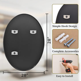 Koonmi bathroom vanity setup using the oval mirror