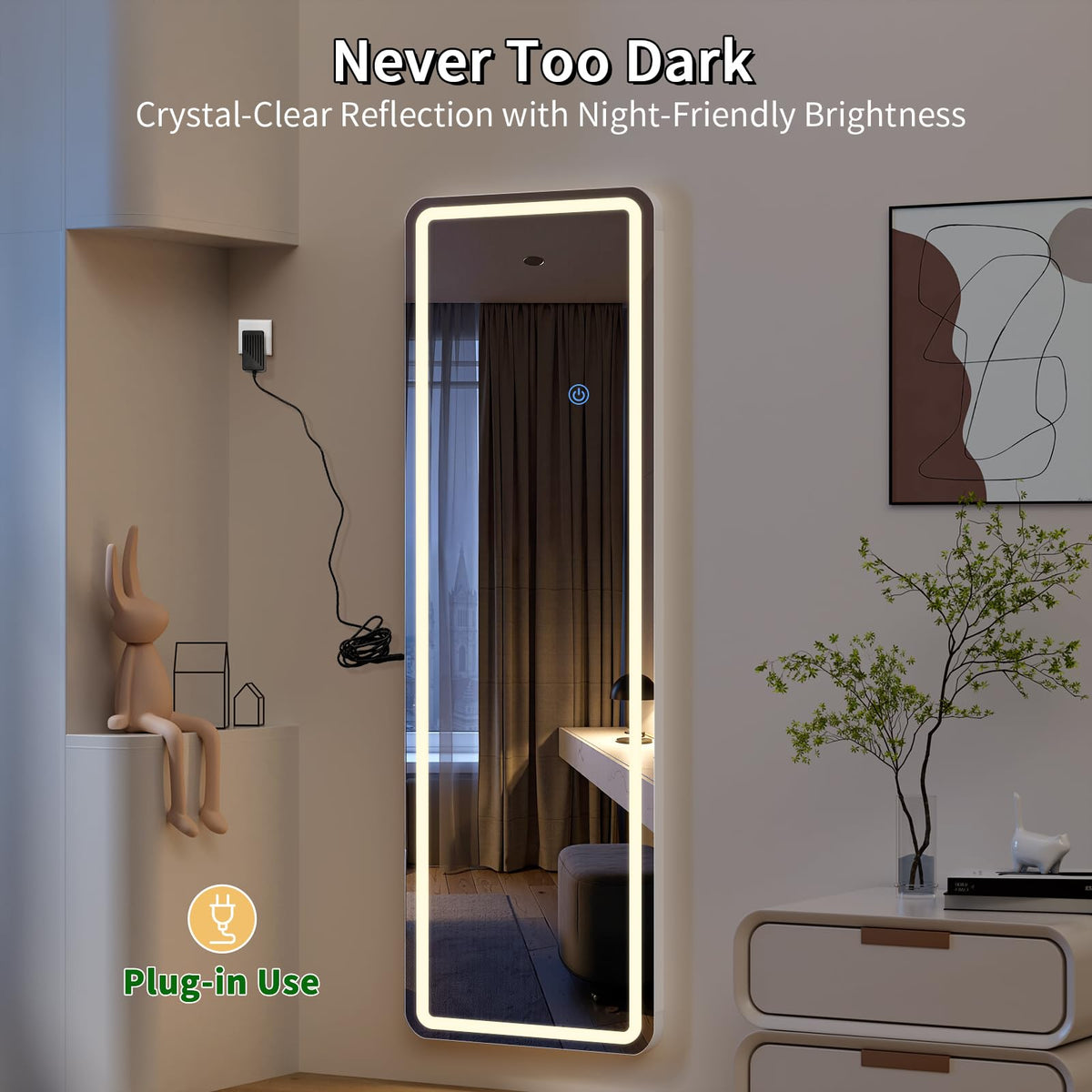 Koonmi flexible placement supports hanging, leaning, or mounting anywhere