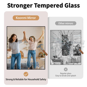 Koonmi matte black frame aluminum edges for modern style