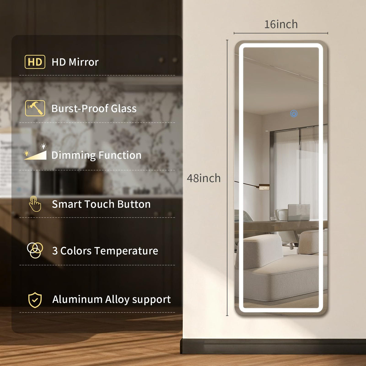 Koonmi secure packaging protects the mirror during transit