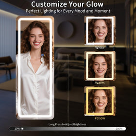 Koonmi shatterproof nano glass and aluminum frame ensure a durable reflection