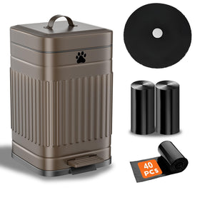 Kopuncare outdoor dog poop trash can with 5L capacity and secure lid.