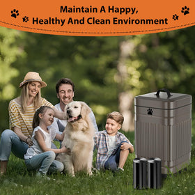 Kopuncare weather-resistant outdoor trash bin stands up to sun and rain.