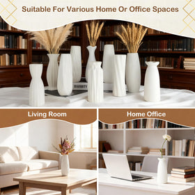 KOPWVA matte finish vases offer rustic charm for bouquets or stems.