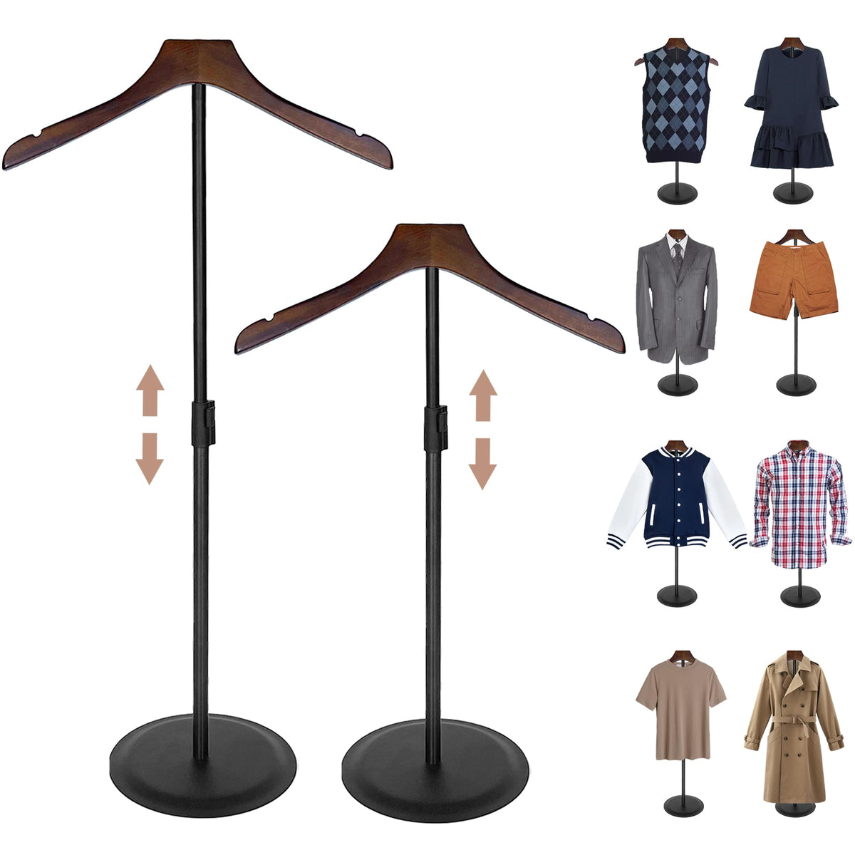 Koretech 2-pack shirt display stand base detail for stable retail presentation.