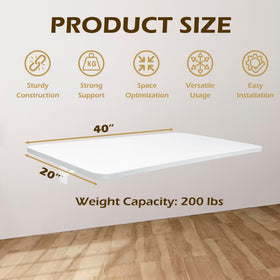 Koretech folding table in idle profile showing compact wall storage