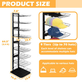 Koretech hat rack metal base provides stable support for loads