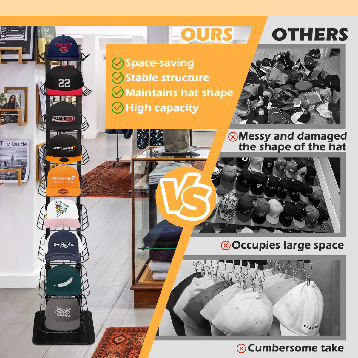 Koretech retail pop-up hat display ready for events and promotions