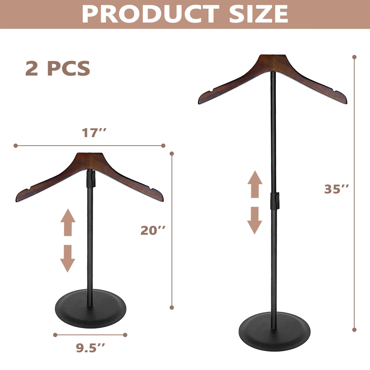 Koretech wooden hanger t-shirt display highlights garments with natural support.