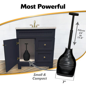Korky BeehiveMAX Hideaway holder and plunger showing concealed storage.