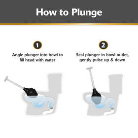 Korky BeehiveMAX storage under sink keeps plunger tucked away.
