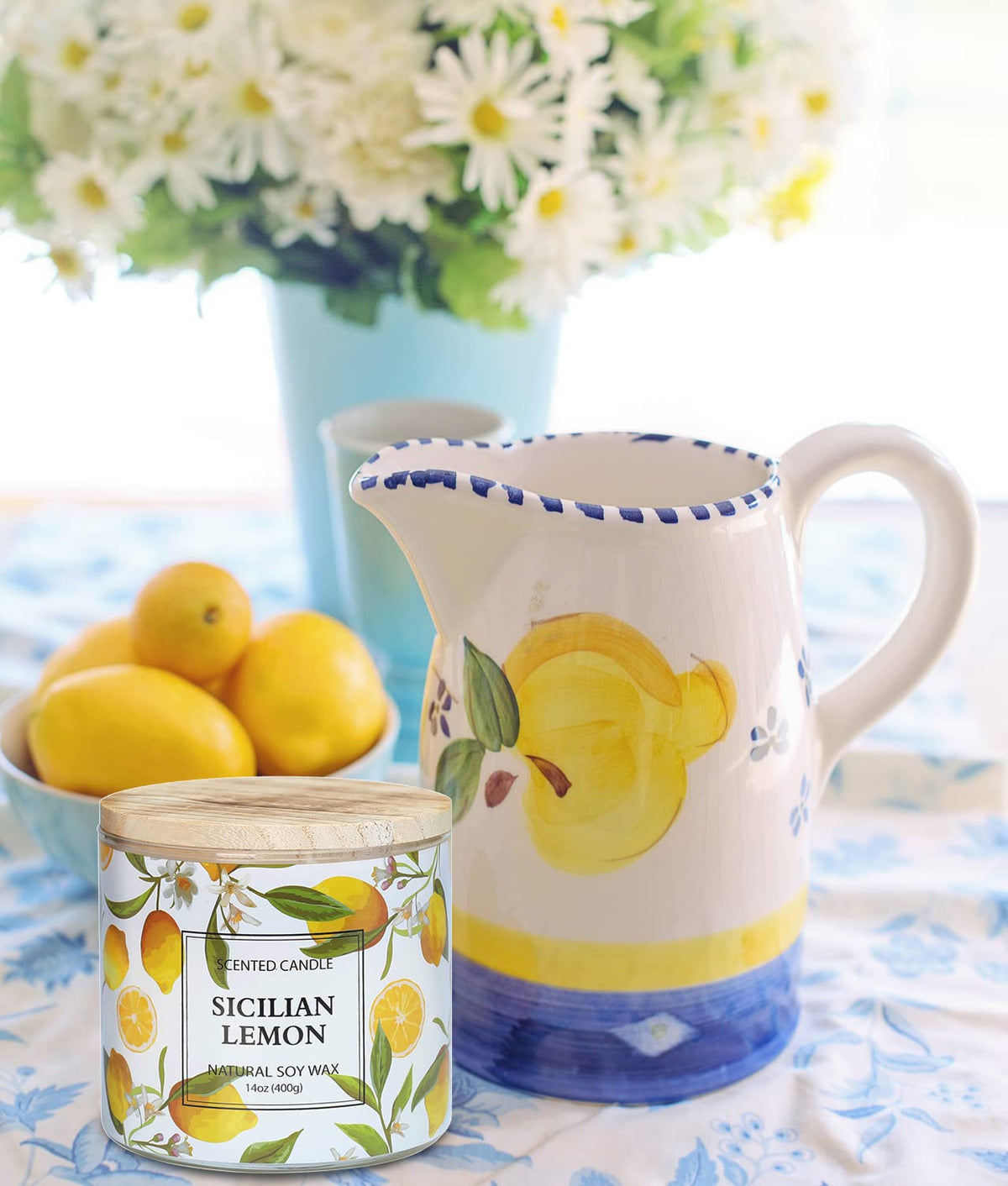 KORMMCO lemon candle fits rustic and modern decor for bright spaces.