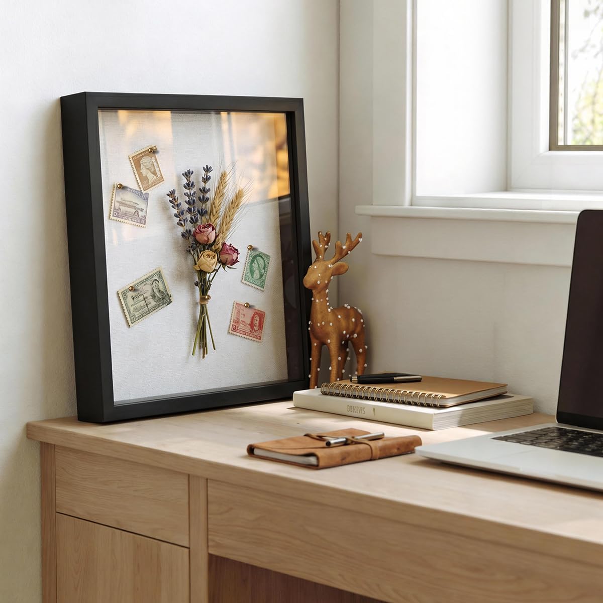 Kormuge memory display with polystyrene glass protects cherished items.