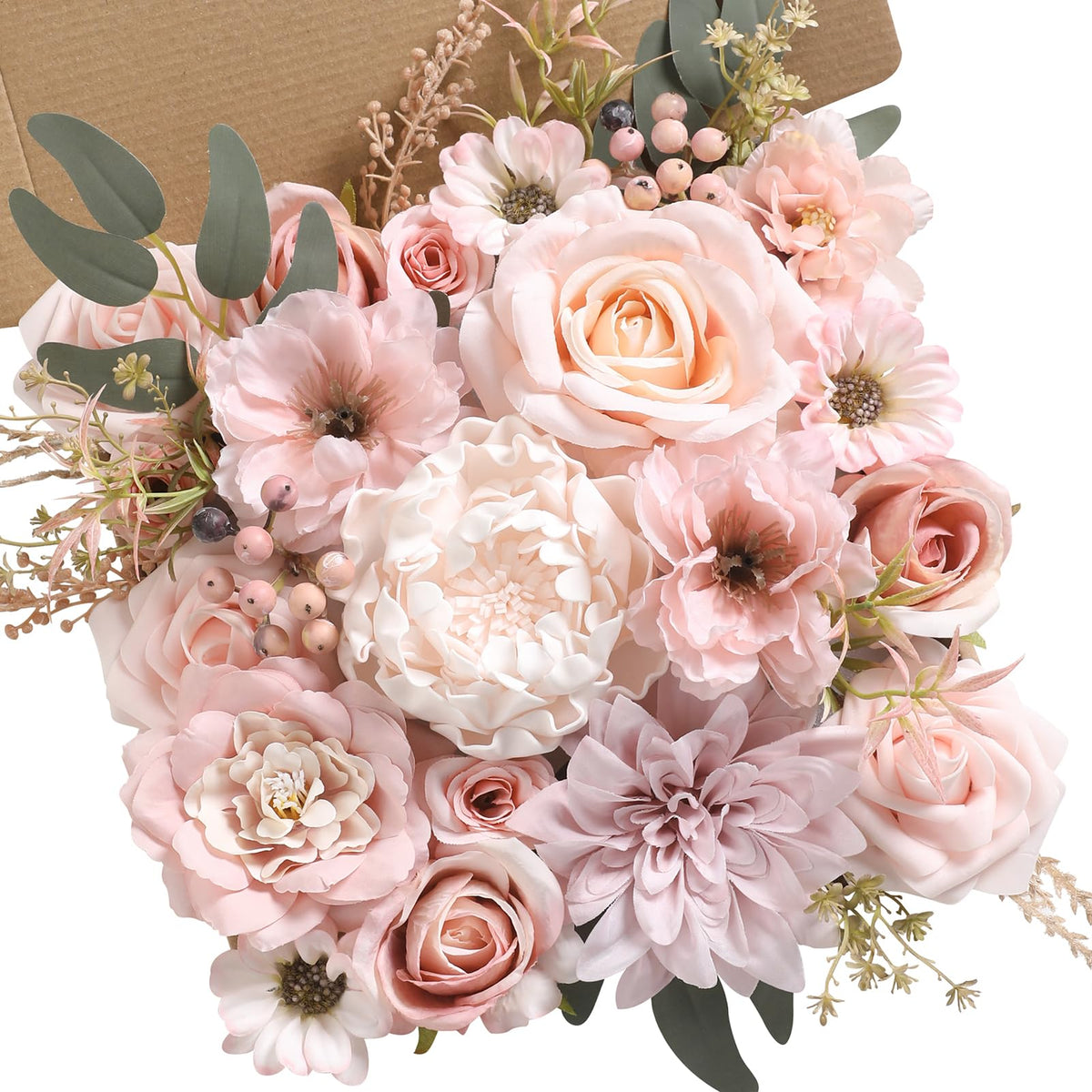 Koroni Flowers pink roses bouquet for elegant wedding decor.