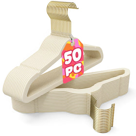 Korpai baby velvet hanger closeup showing ultra-slim profile that saves space