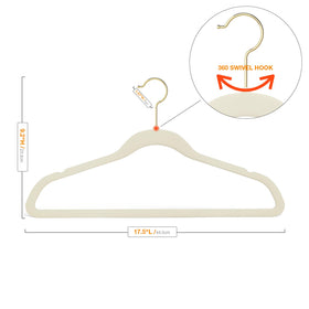 Korpai velvet hangers with non-slip shoulders to prevent slipping and creasing.